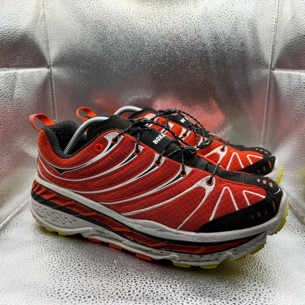 Size L12 M11 Hoka Stinson Evo OG Habanero/Black Unisex Running Sneakers 1155350